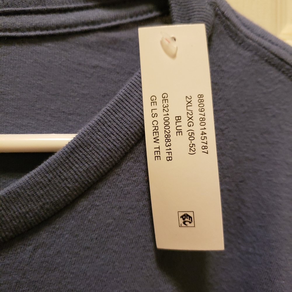 George Blue Long Sleeeve Crew Tee Size‎ 2XL - Picture 4 of 9